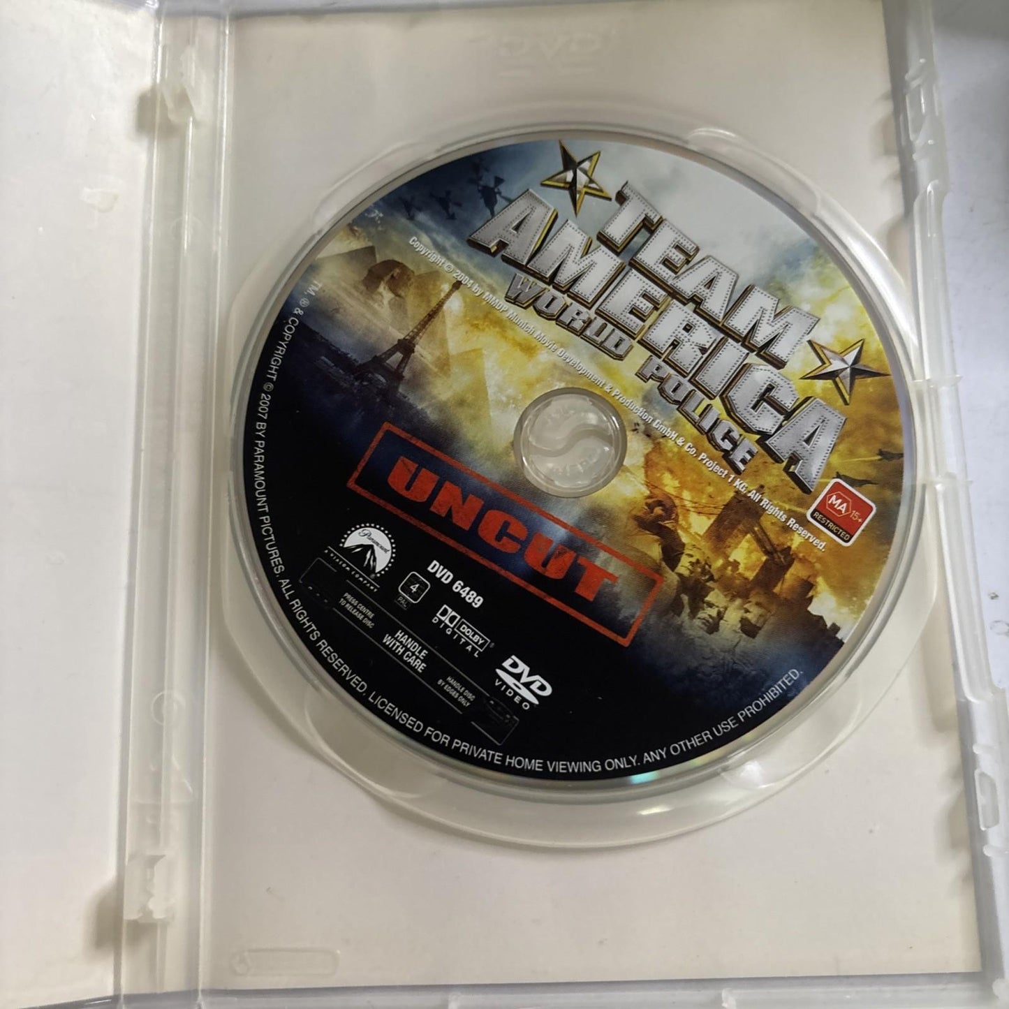 Team America - World Police Uncut (DVD, 2004) Region 4