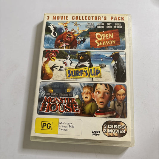 Open Season / Surf's Up / Monster House DVD Region 4