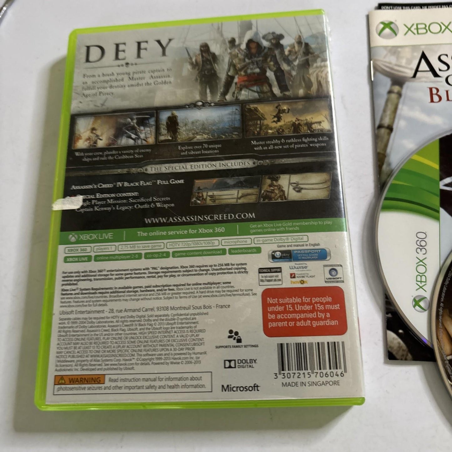 Assassin's Creed: IV Black Flag - Special Edition - Xbox 360 PAL  Manual