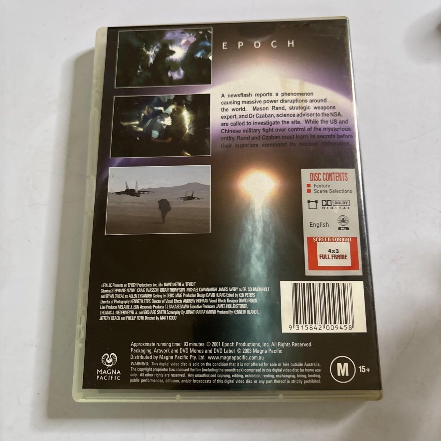 Epoch (DVD, 2001) David Keith, Ryan O'Neal Region 4