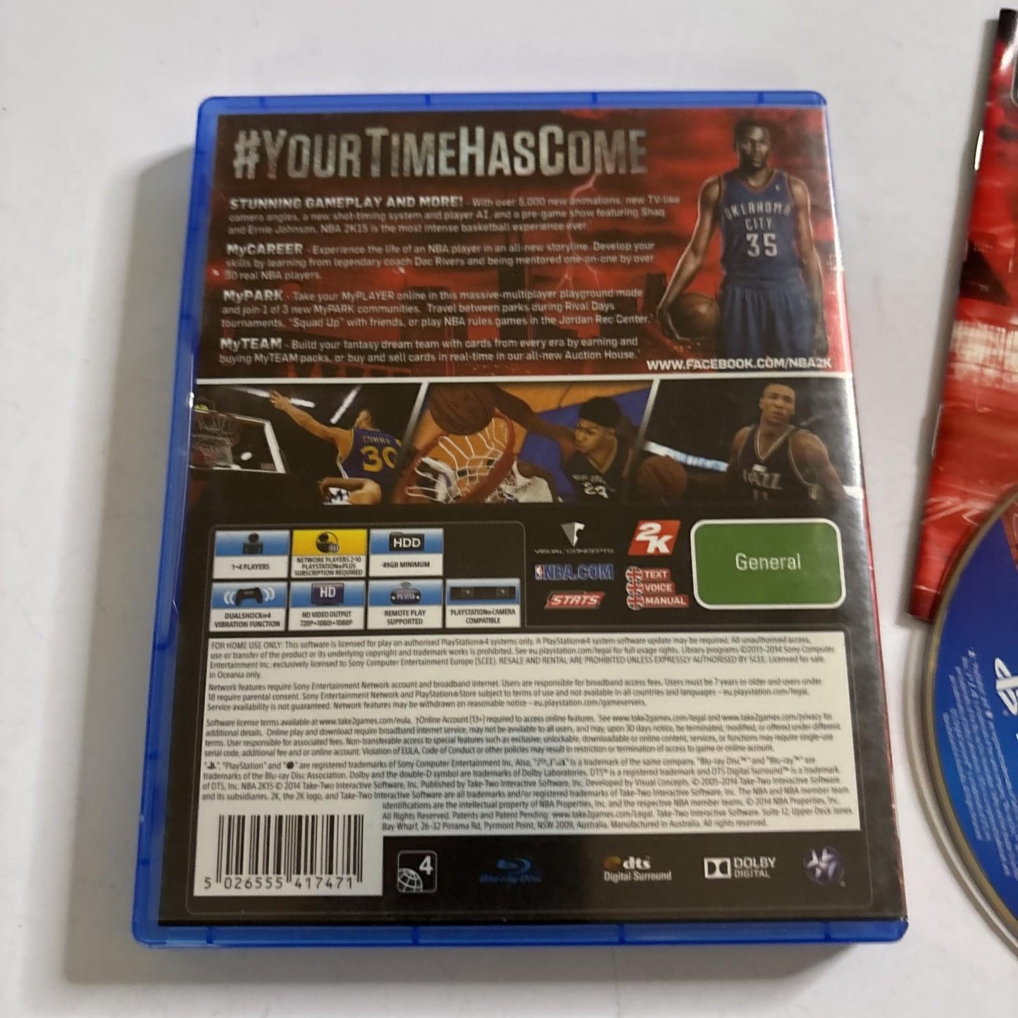 NBA 2K15 PS4 PlayStation 4 (2014) Kevin Durant