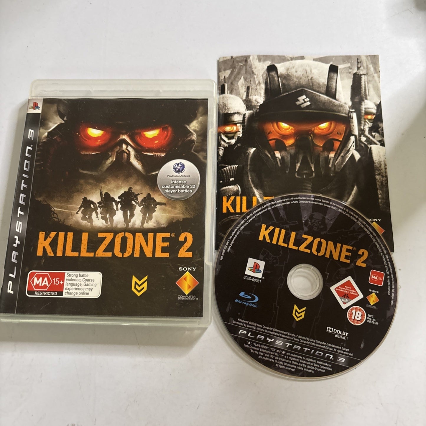 Killzone 2 - Sony PS3 Game Sony Playstation 3 Manual