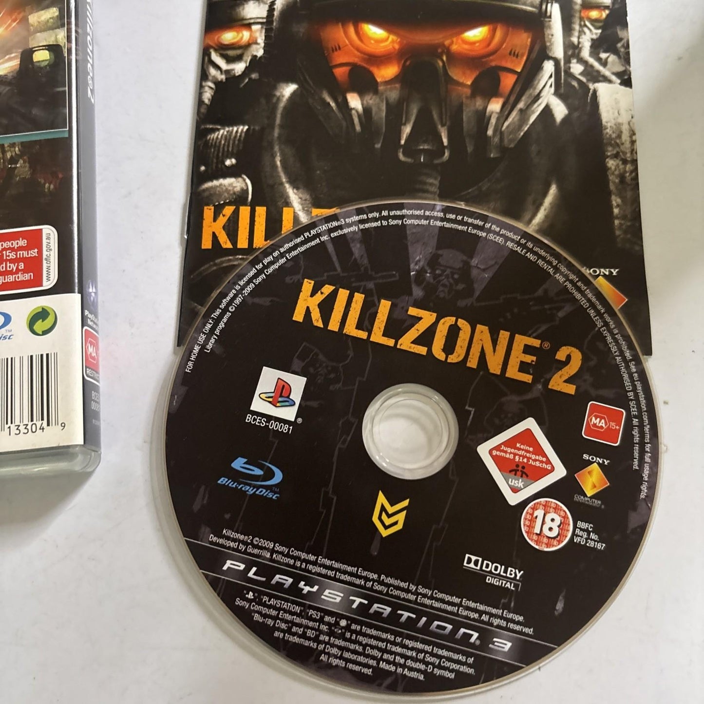 Killzone 2 - Sony PS3 Game Sony Playstation 3 Manual