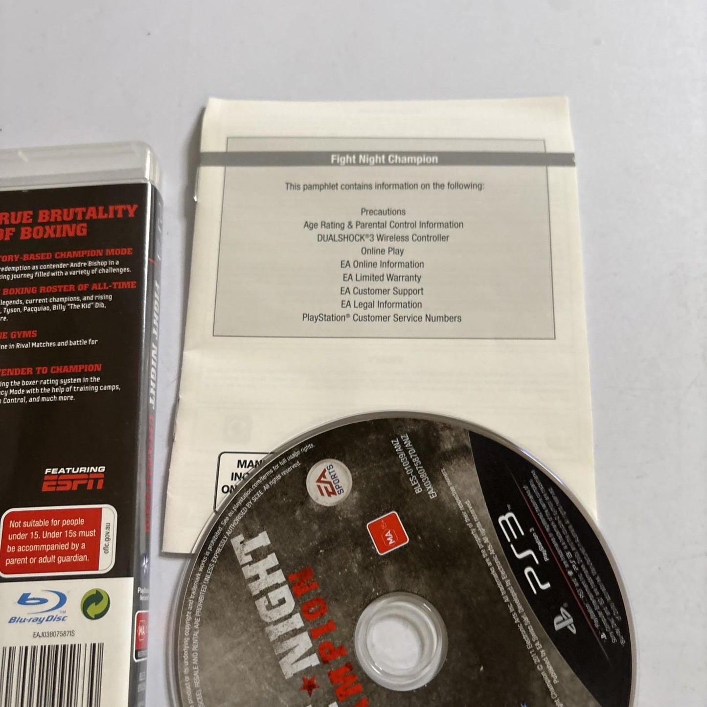 Fight Night Champion - Sony PS3 - w Manual
