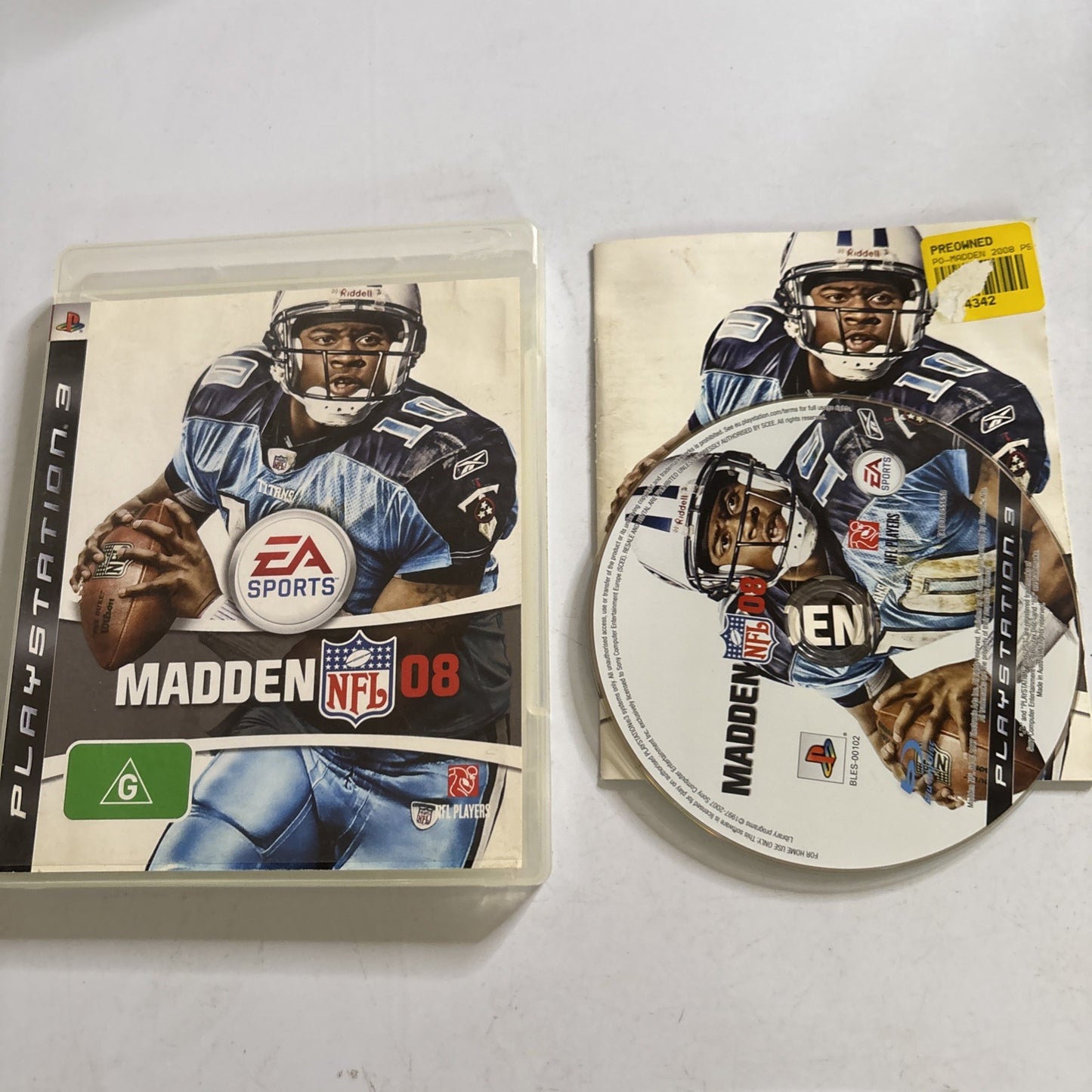 Madden NFL 08 Sony PlayStation 3 PS3 Manual 2007 Football Game