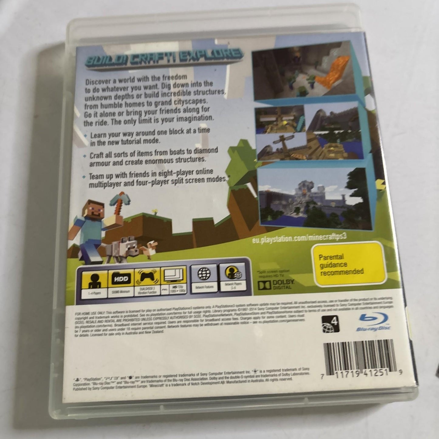 Minecraft (Sony PlayStation 3, 2014) Manual