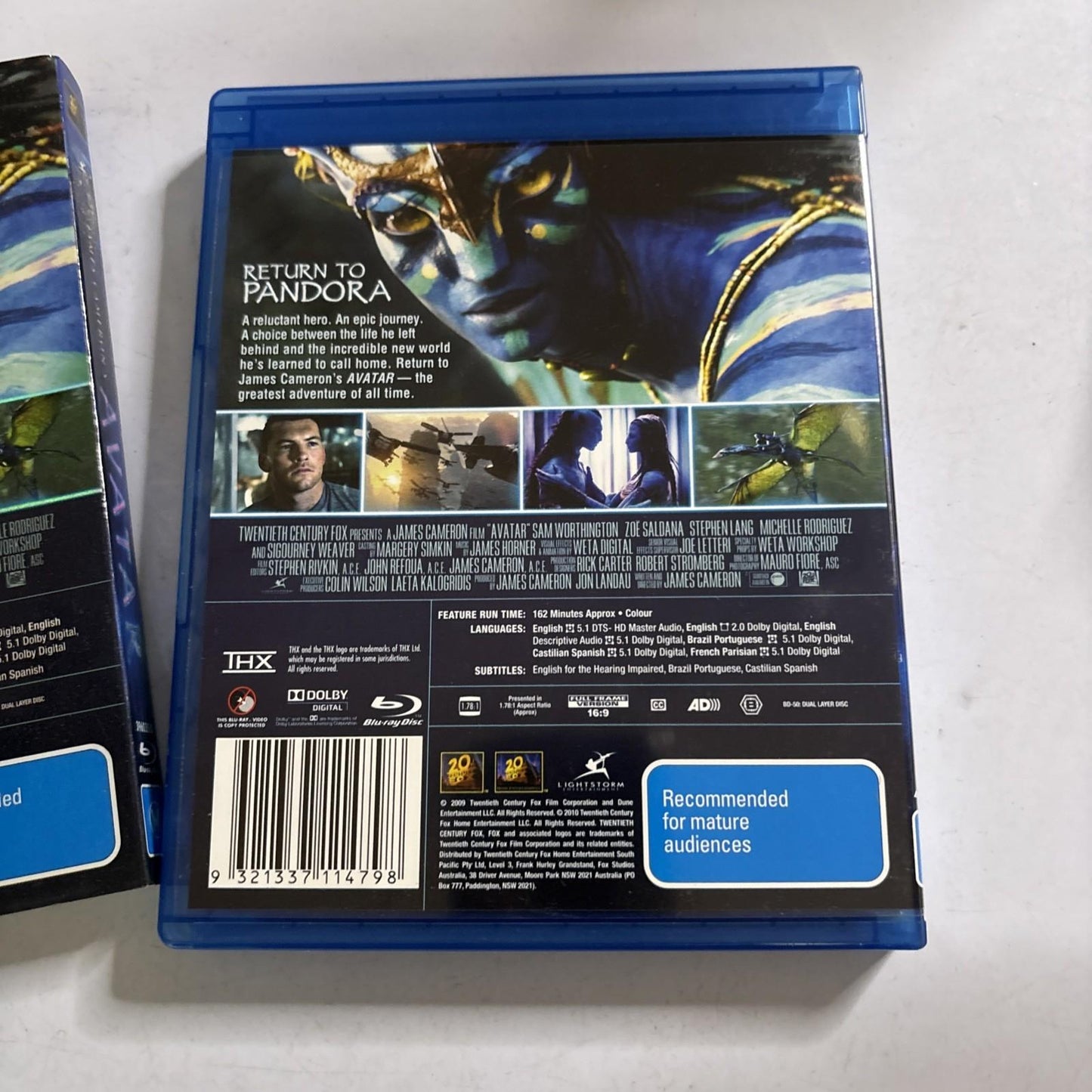 Avatar (Blu-ray, 2009) Zoe Saldana, Sam Worthington Region B