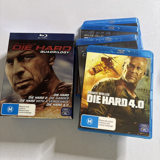 Die Hard Quadrilogy (Bluray, 2017, 4-Disc) Bruce Willis Region B
