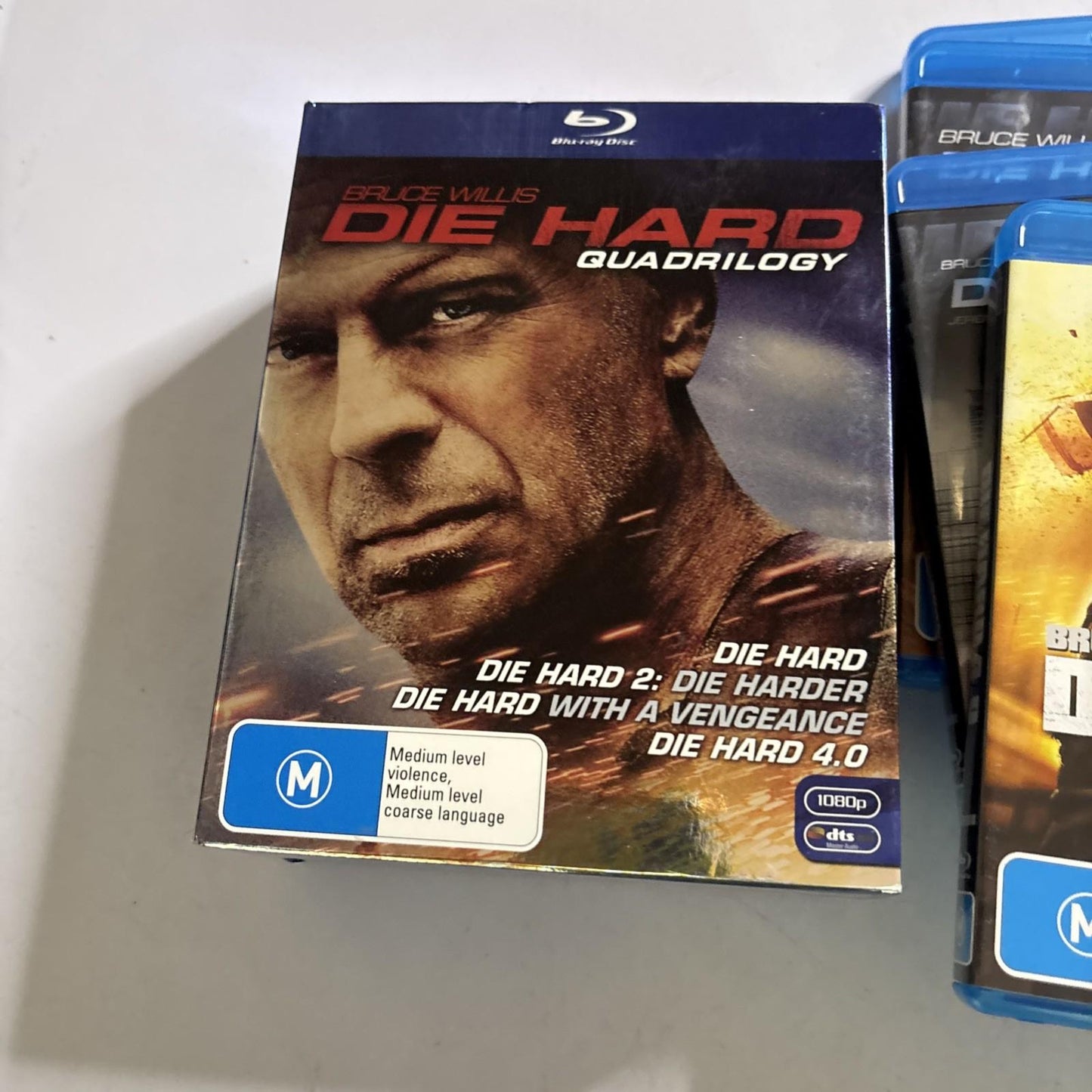 Die Hard Quadrilogy (Bluray, 2017, 4-Disc) Bruce Willis Region B