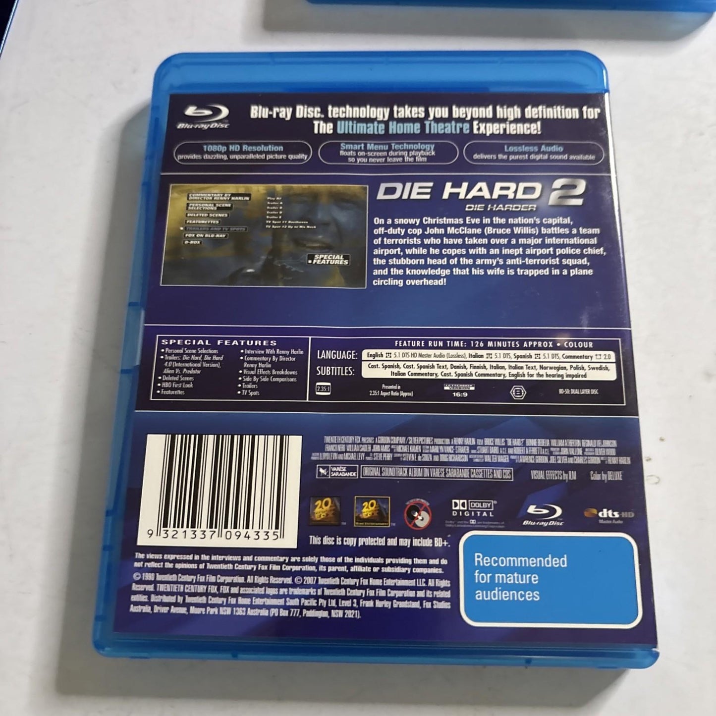 Die Hard Quadrilogy (Bluray, 2017, 4-Disc) Bruce Willis Region B