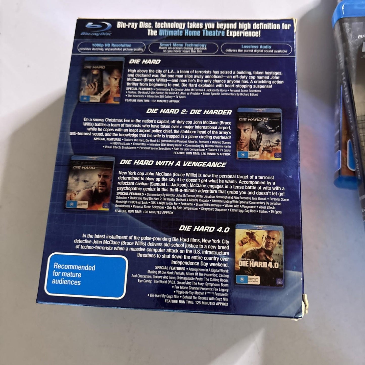 Die Hard Quadrilogy (Bluray, 2017, 4-Disc) Bruce Willis Region B