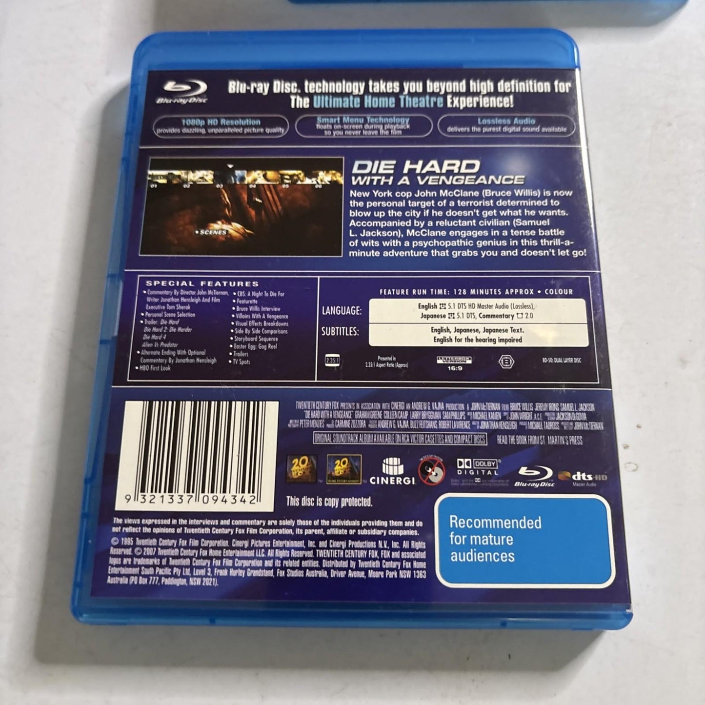 Die Hard Quadrilogy (Bluray, 2017, 4-Disc) Bruce Willis Region B
