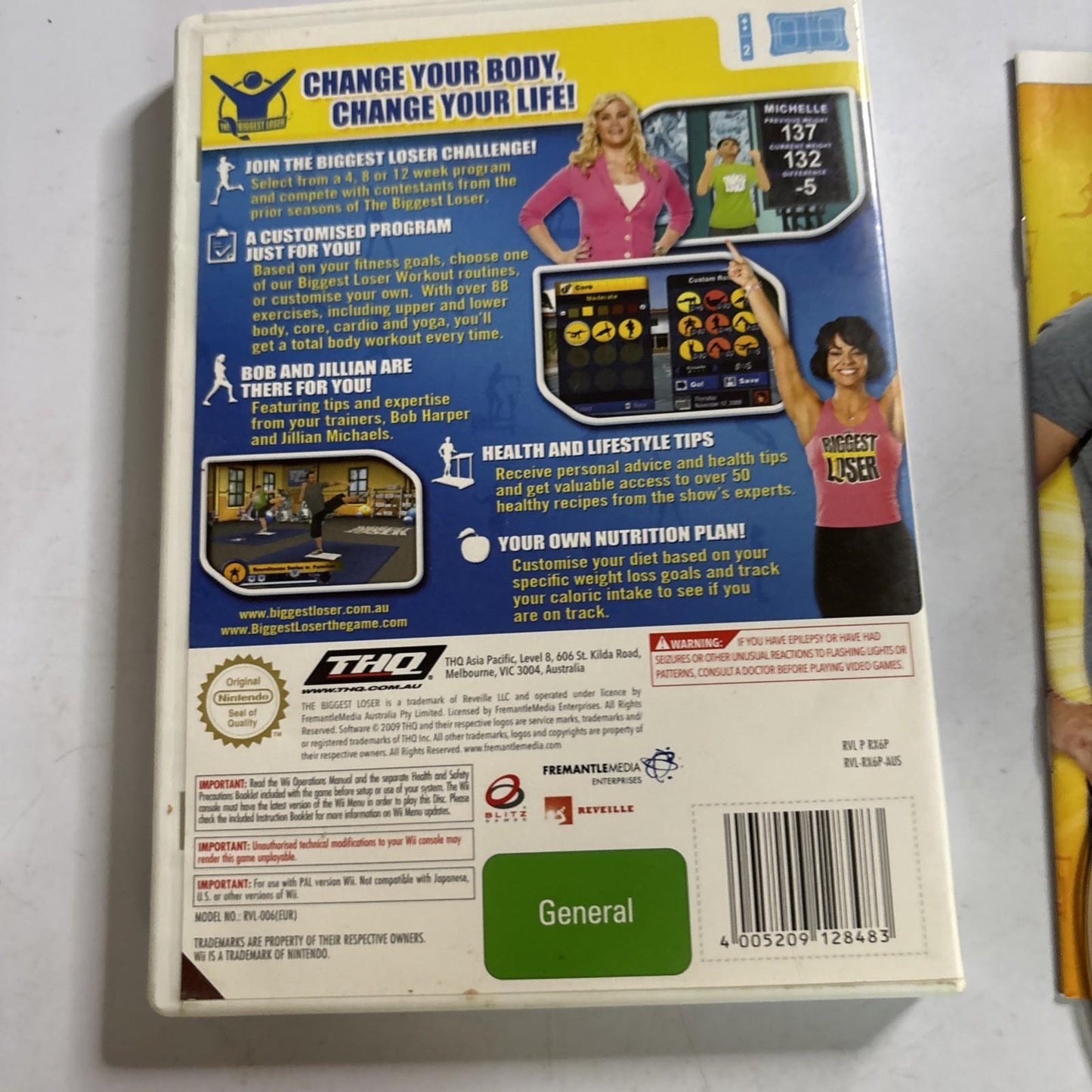 The Biggest Loser Game For Nintendo Wii PAL Complete With Manual 2009