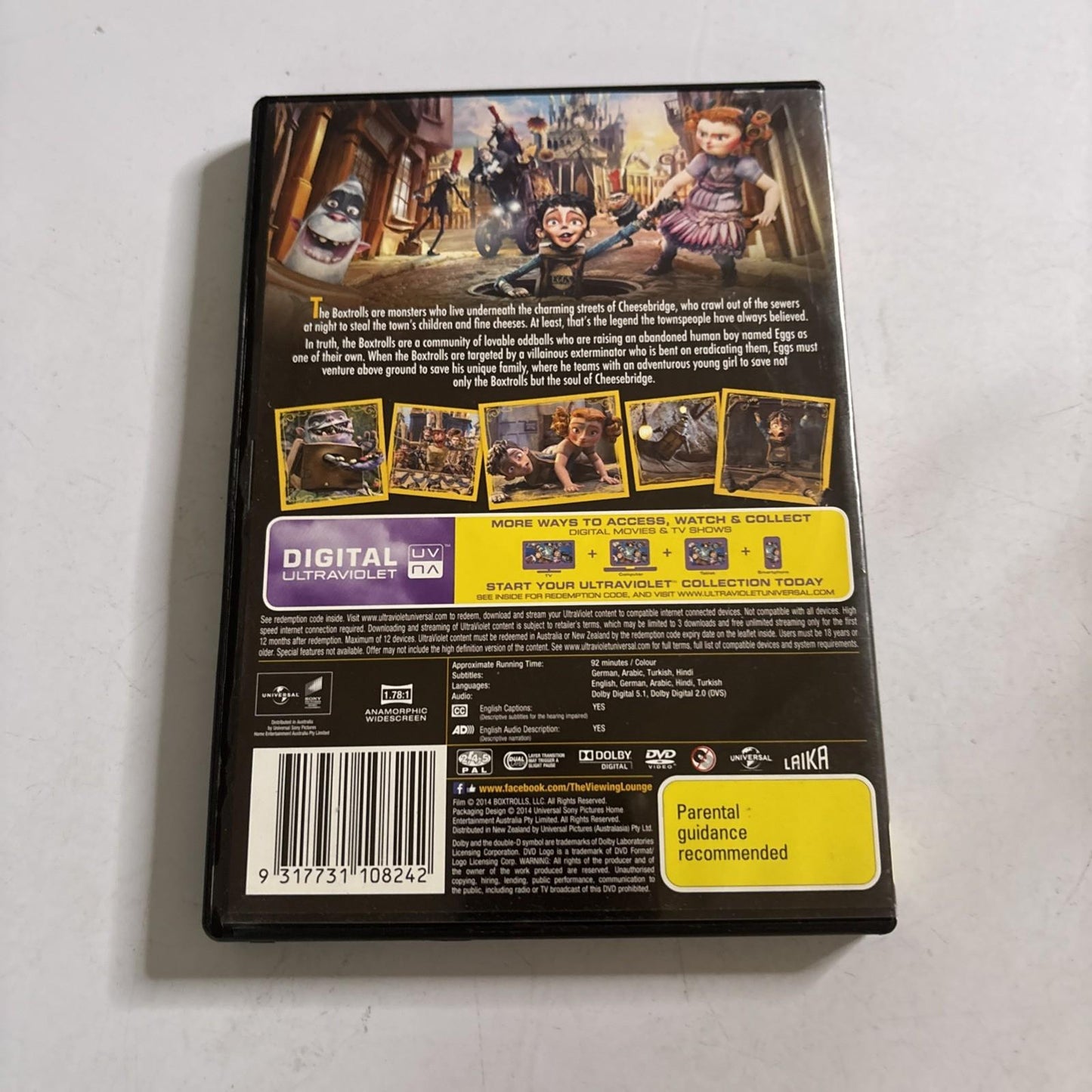 The Boxtrolls (DVD, 2014) Region 4