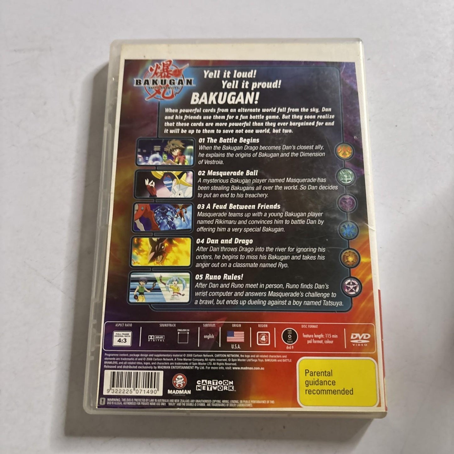Bakugan : Vol 1 (DVD, 2007) Region 4