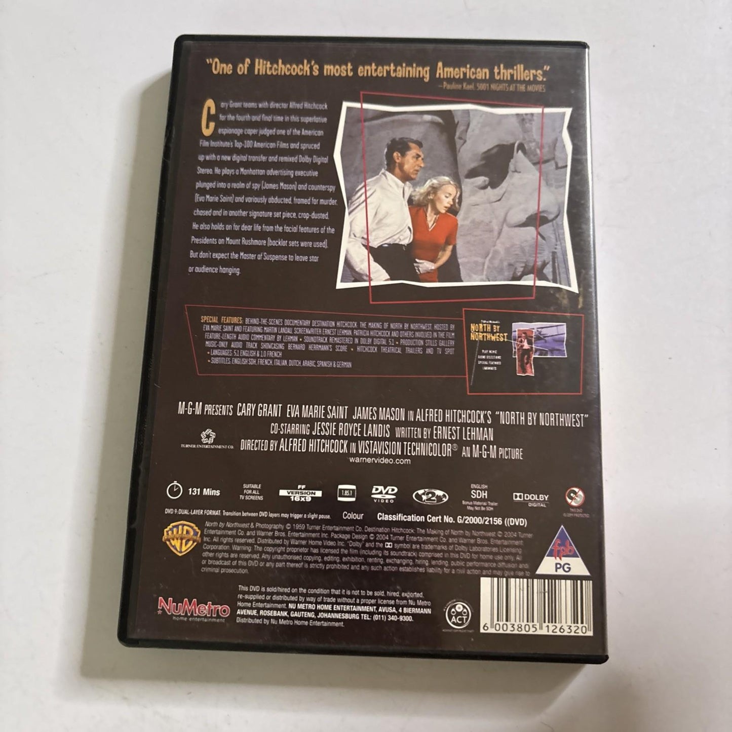North By Northwest (DVD, 1959) Cary Grant Region 4