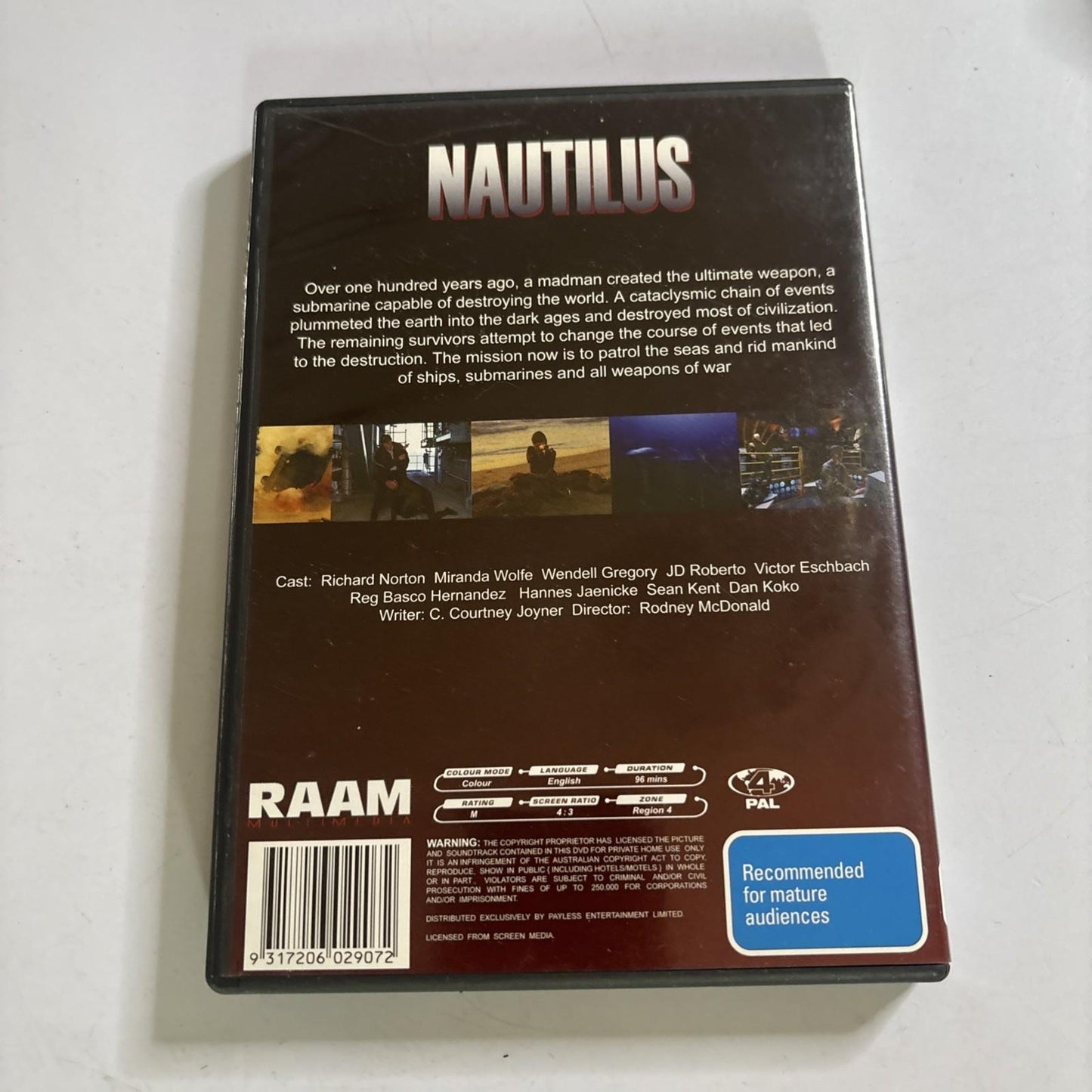 Nautilus (DVD, 2000) Richard Norton, Miranda Wolfe Region 4