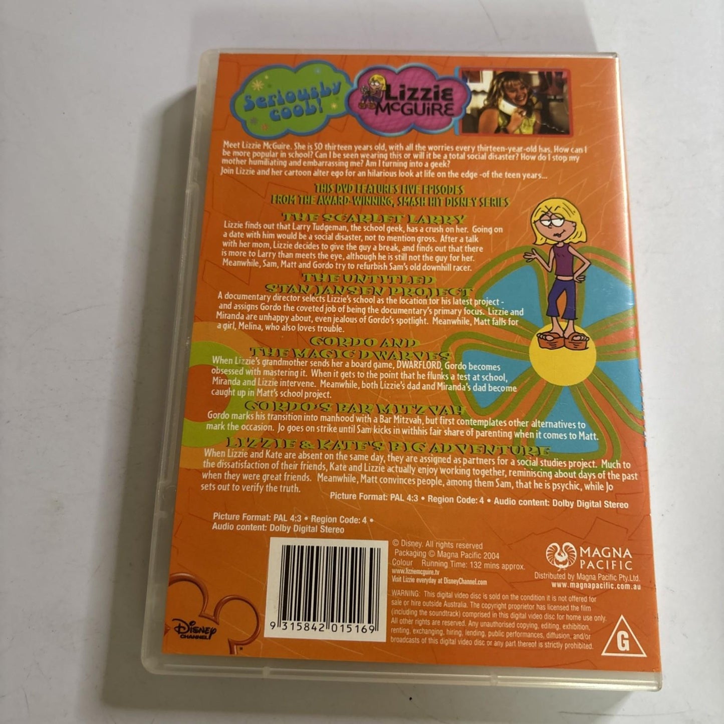 Lizzie Mcguire - Lizzie and Kate's Big Adventure : Vol 6 (DVD, 2002) Region 4