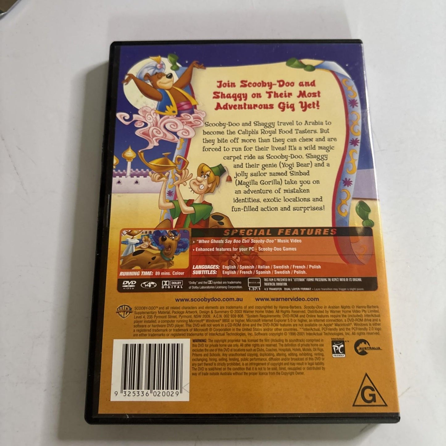Scooby Doo in Arabian Nights (DVD, 1994)  Region 4