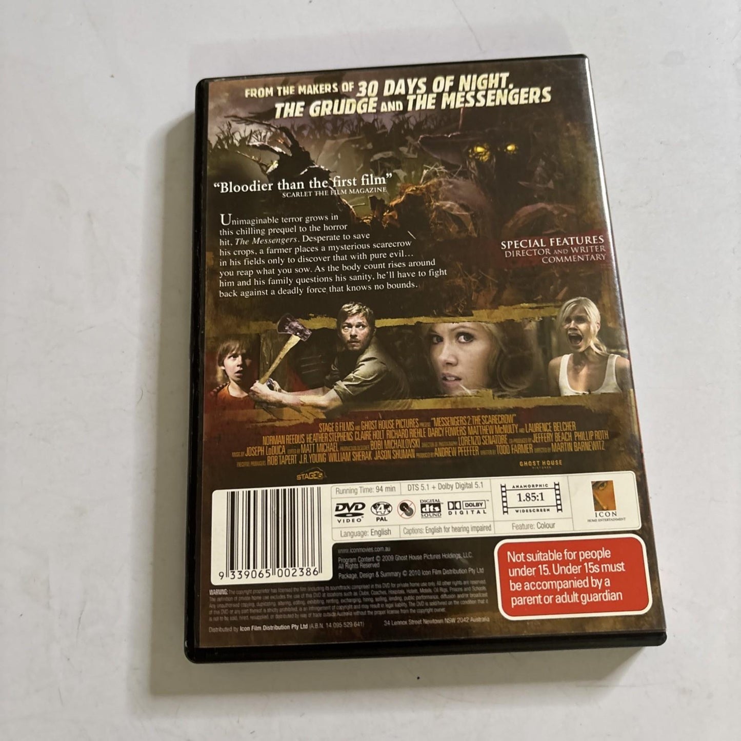 Messengers 2 - The Scarecrow (DVD, 2009) Region 4 NEW