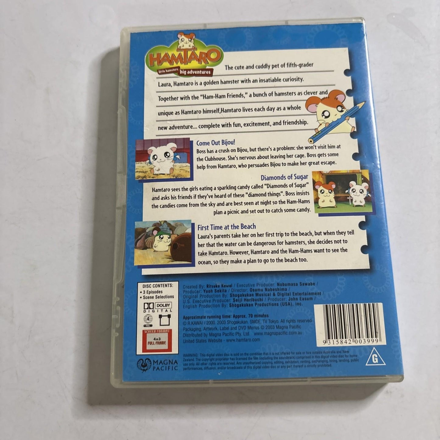 Hamtaro Adventure : Vol 1 : Part 2 (DVD, 2002) Region 4