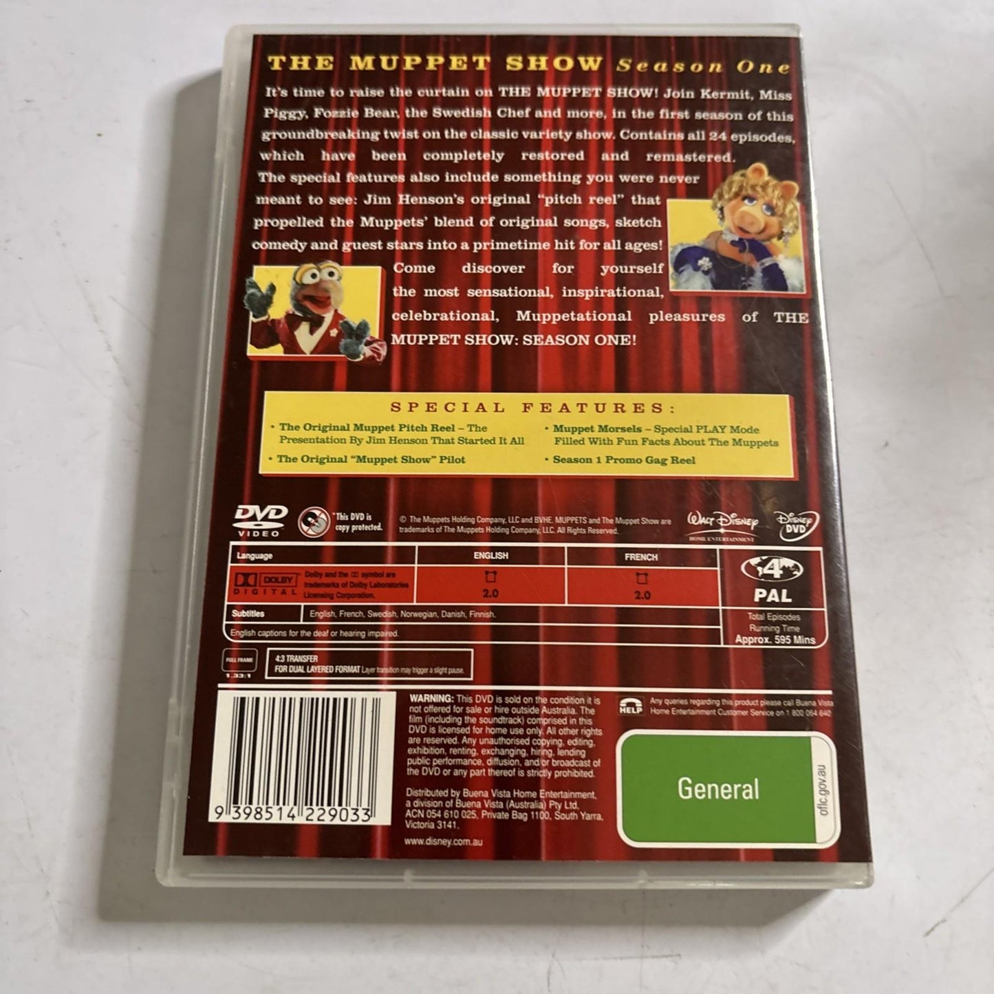 The Muppet Show : Season 1 (Special Collector's Edition, DVD, 1976) Region 4