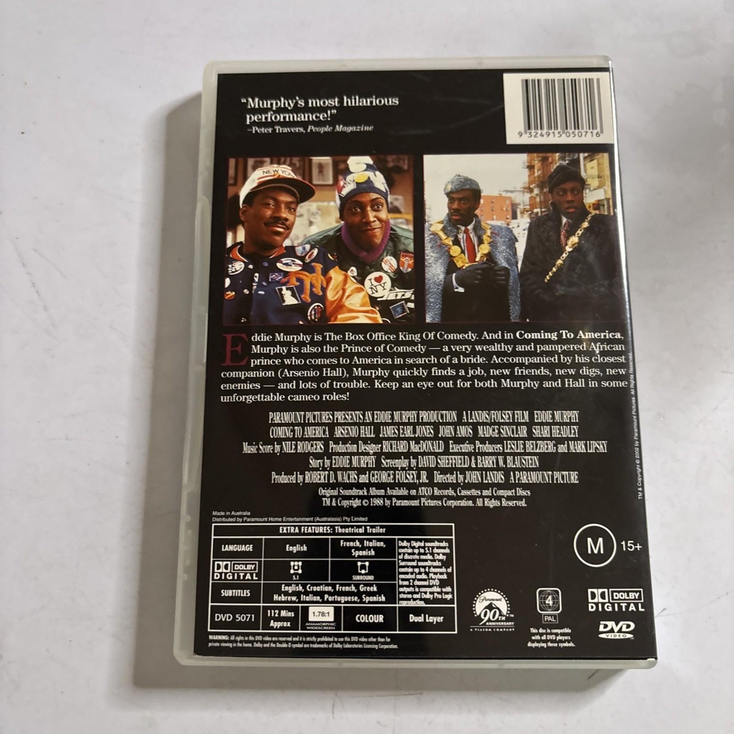 Coming to America (DVD, 1988) Eddie Murphy Region 4 NEW