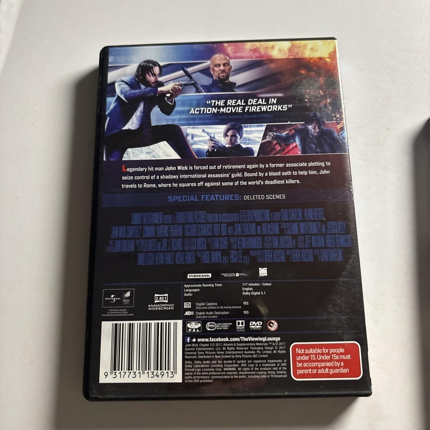 John Wick - Chapter 1 & 2 (DVD, 2017) Keanu Reeves Region 4