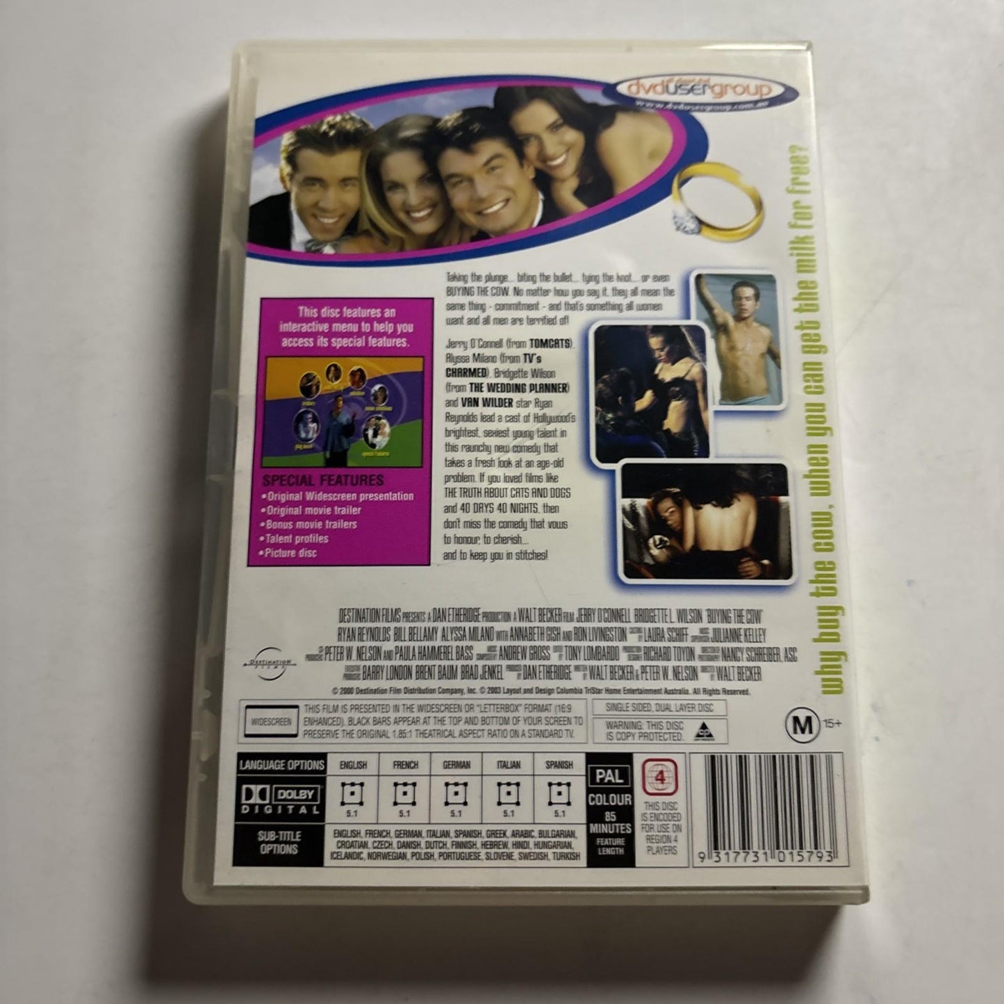 Buying the Cow (DVD, 2000) Jerry O'Connell, Ryan Reynolds Region 4