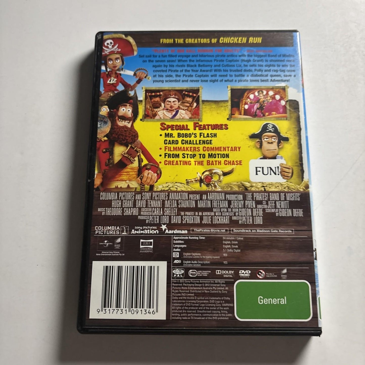 The Pirates! - Band of Misfits (DVD, 2012) Region 4,2 NEW