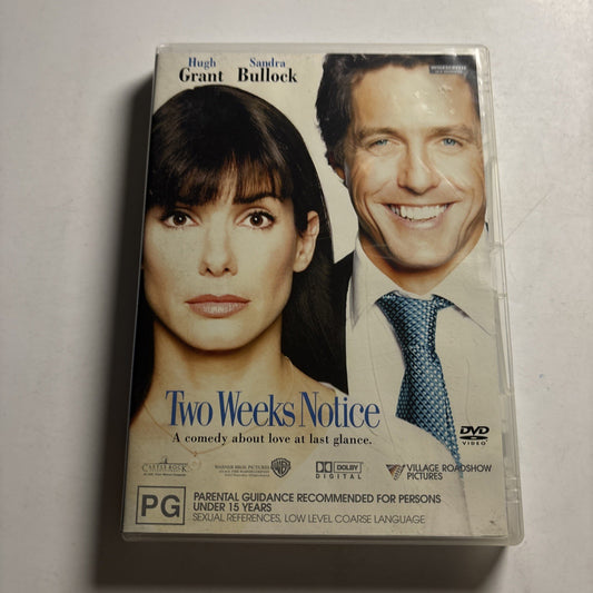 Two Weeks Notice (DVD, 2002) Hugh Grant, Sandra Bullock Region 4