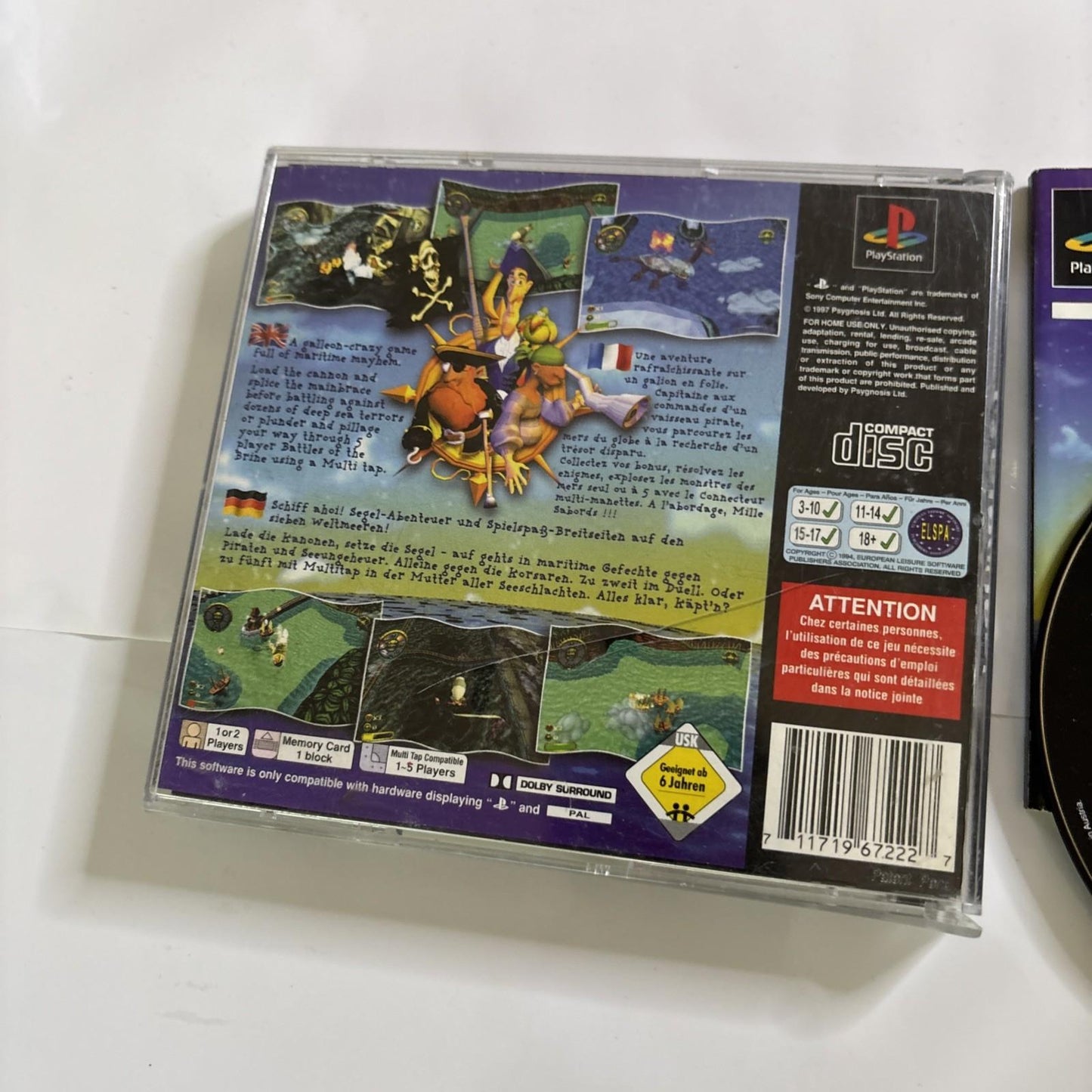 Overboard! Sony Playstation 1 PS1 PAL Manual