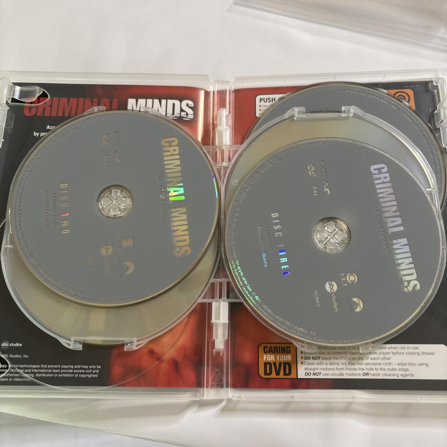 Criminal Minds : Season 3 (DVD, 2005) Region 4