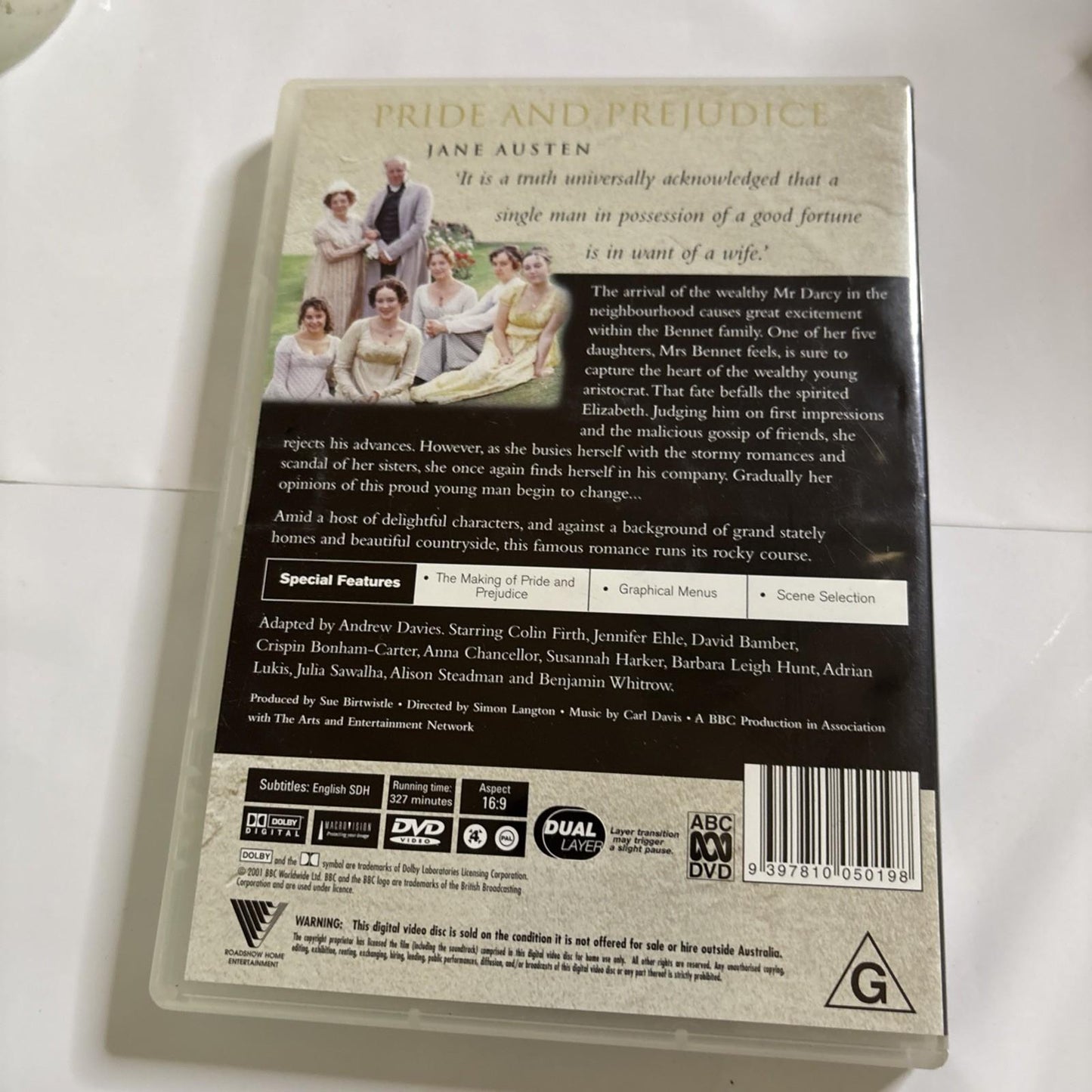 Pride and Prejudice BBC (DVD, 1995) Colin Firth Region 4