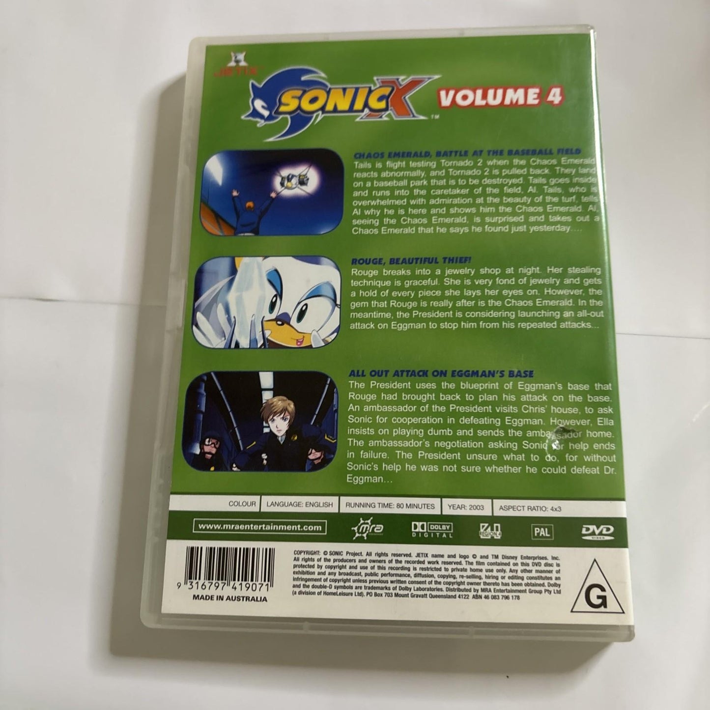 Sonic X : Vol 4 (DVD, 2003) Region 4
