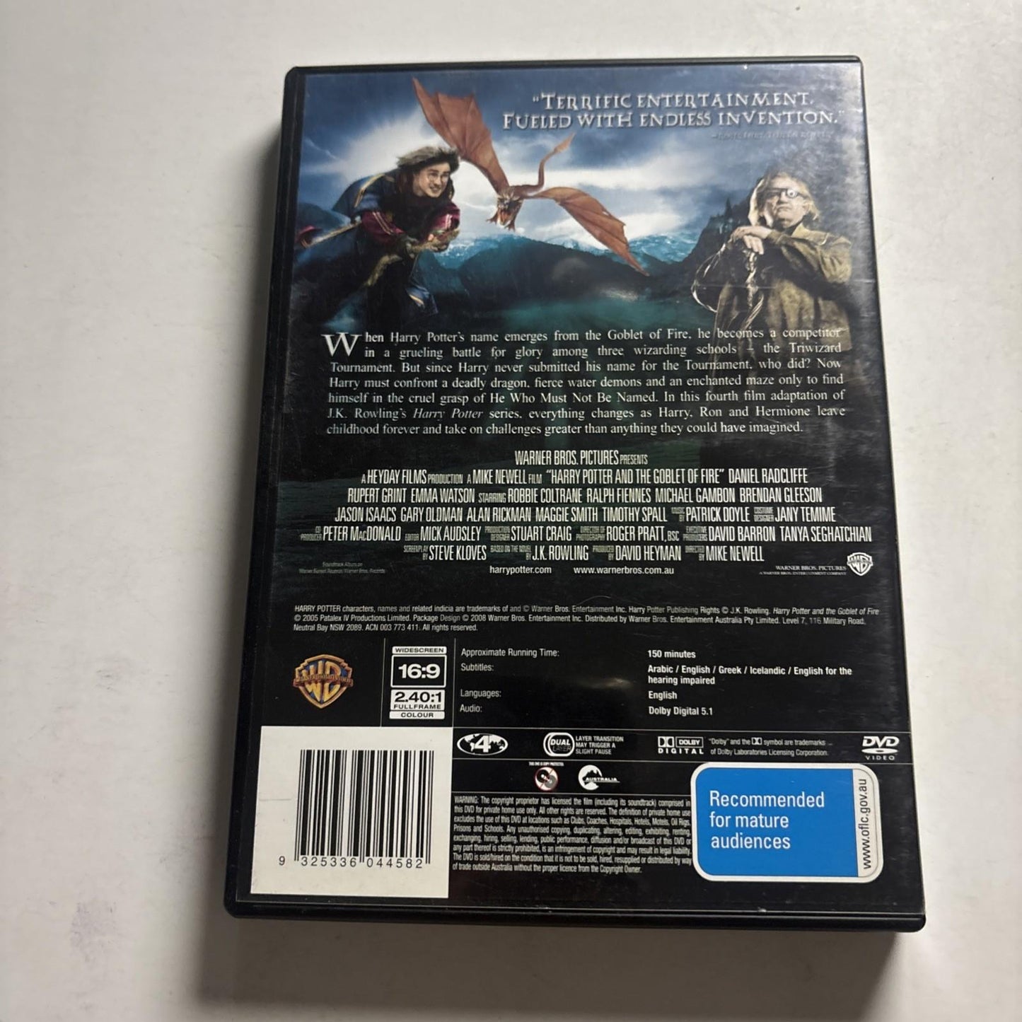 Harry Potter and the Goblet of Fire (DVD, 2005)  Region 4