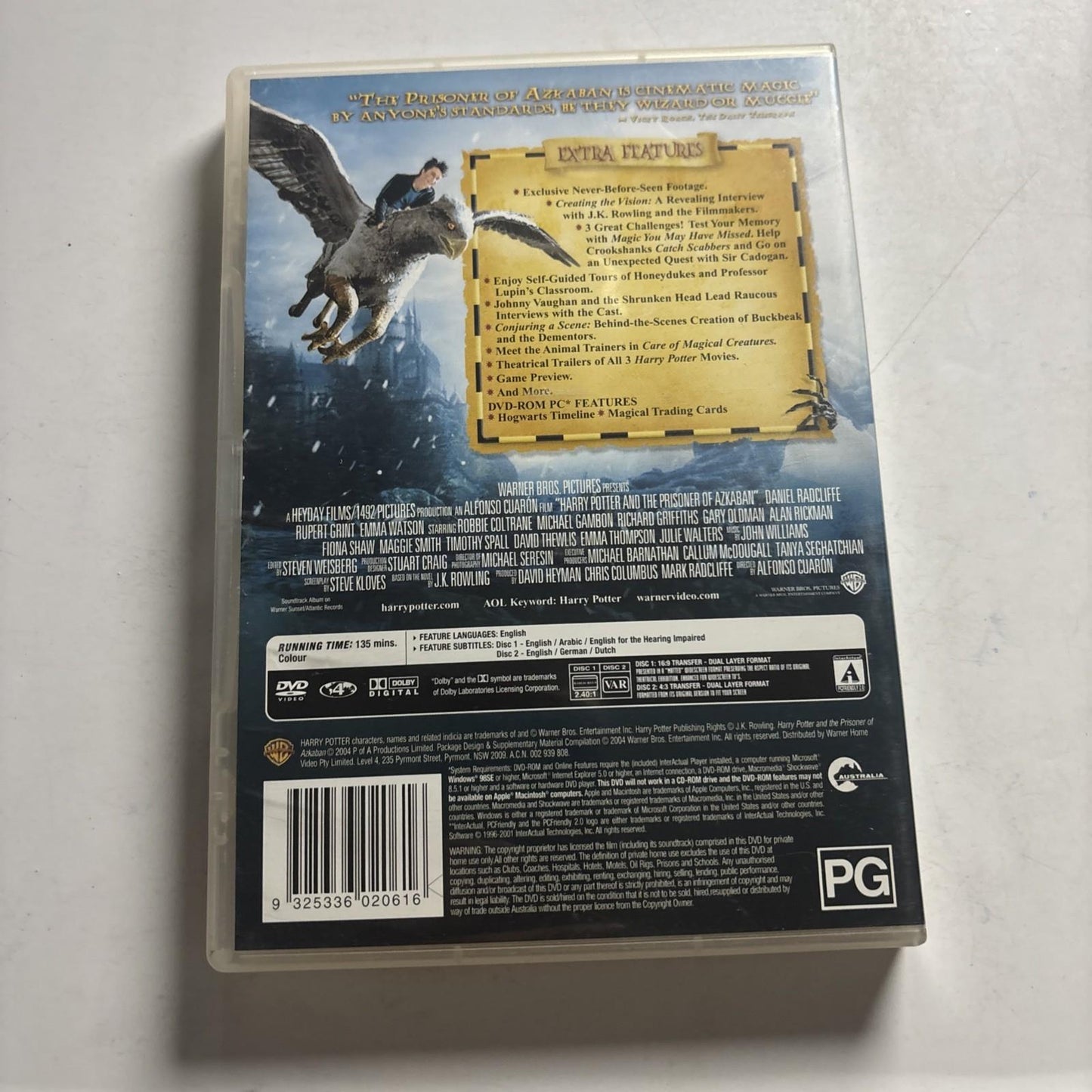 Harry Potter and the Prisoner of Azkaban (DVD, 2004)  Region 4