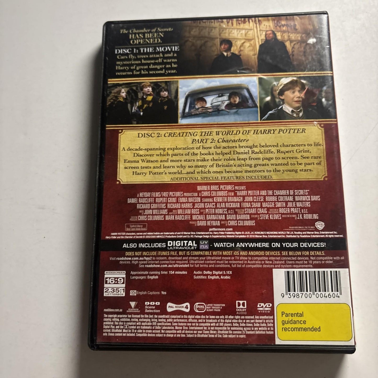 Harry Potter and the Chamber of Secrets Year 2 (DVD, 2005) Region 4