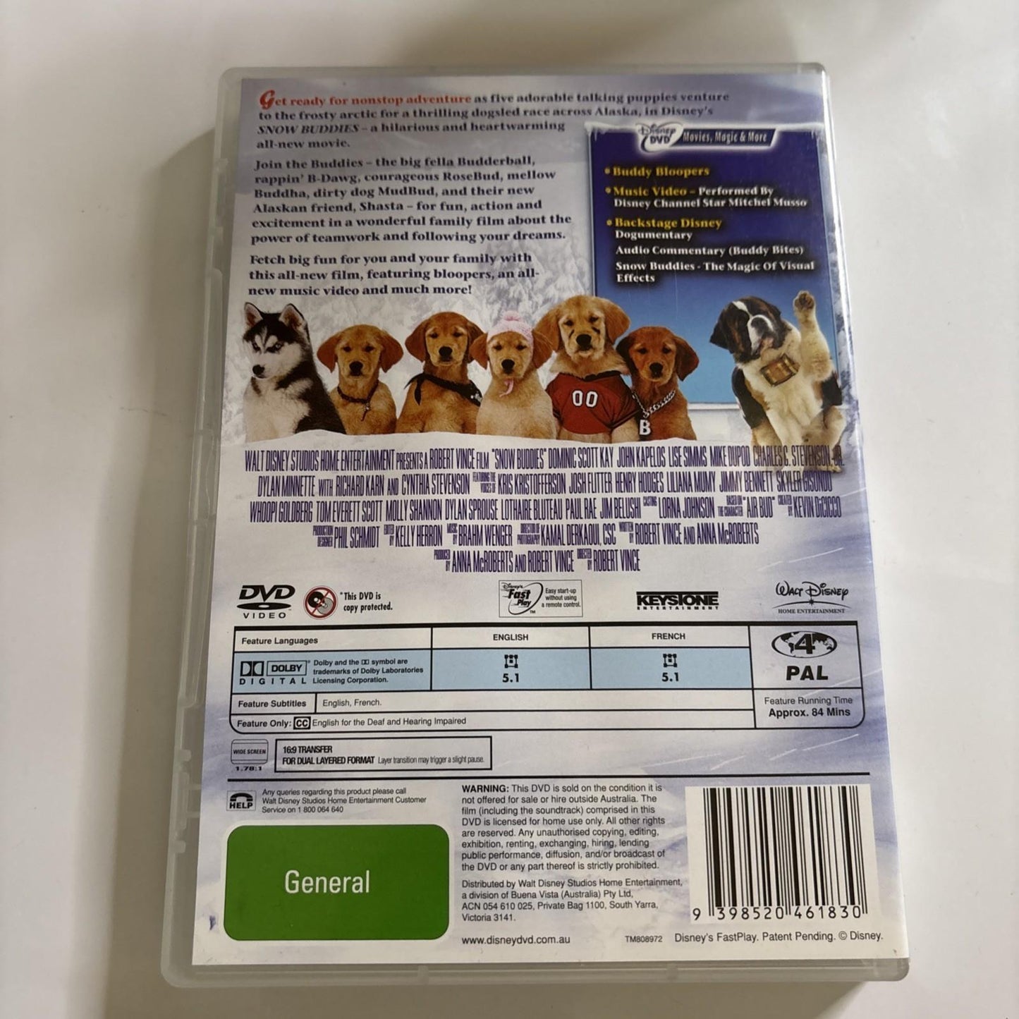 Snow Buddies (DVD, 2008) Region 4