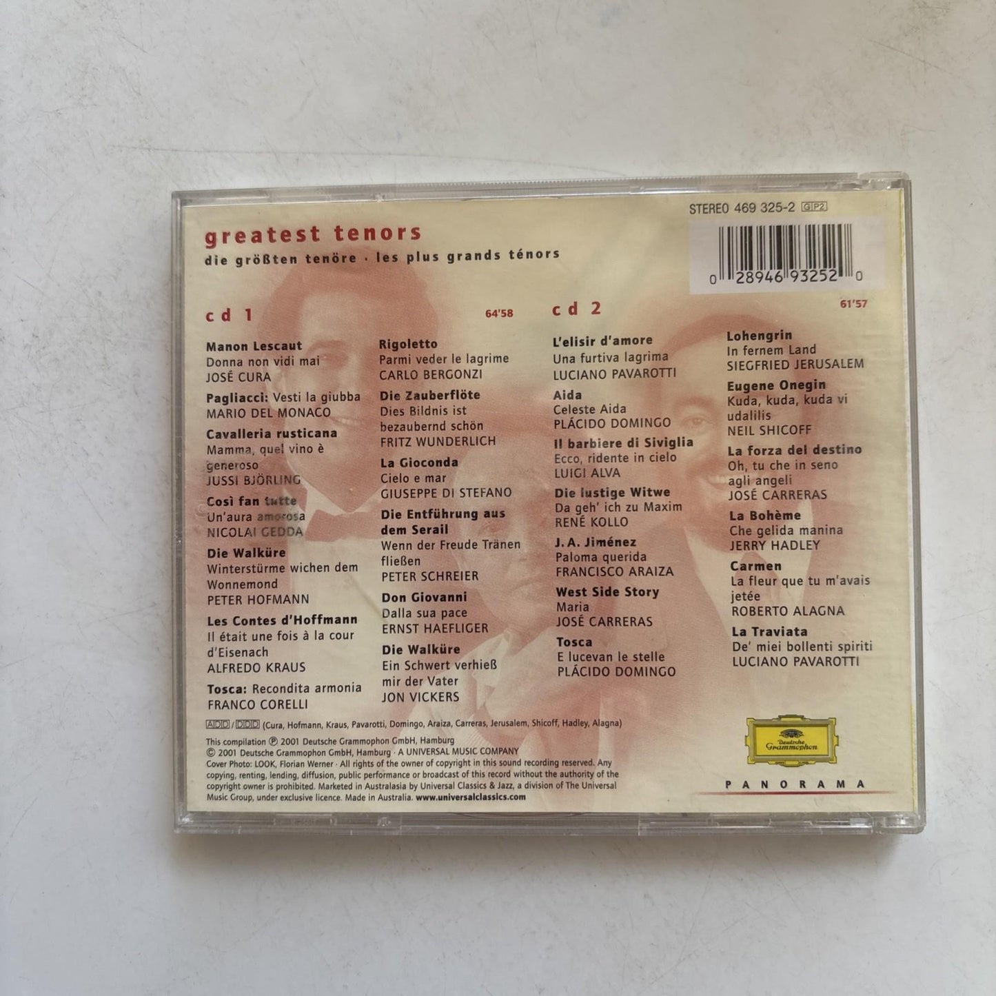 Deutsche Grammophon - Panorama Greatest Tenors CD