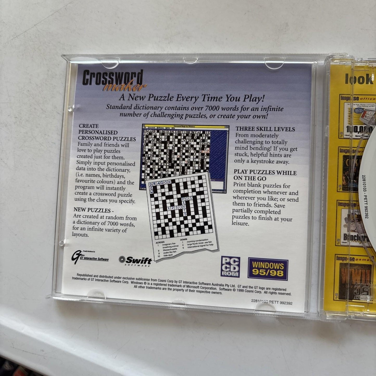 Crossword Maker PC CD-ROM Windows 98/95