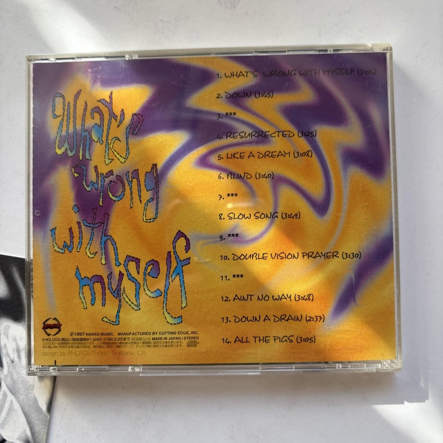 Naked - What's Wrong With Myself (CD, 1997) Ctcr-17013 Japan Obi