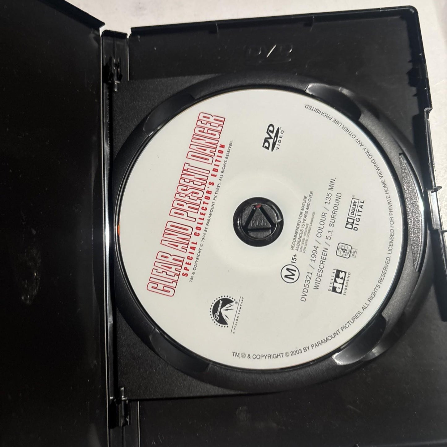 Clear and Present Danger / The Sum of All Fears (DVD, 1994) Region 4
