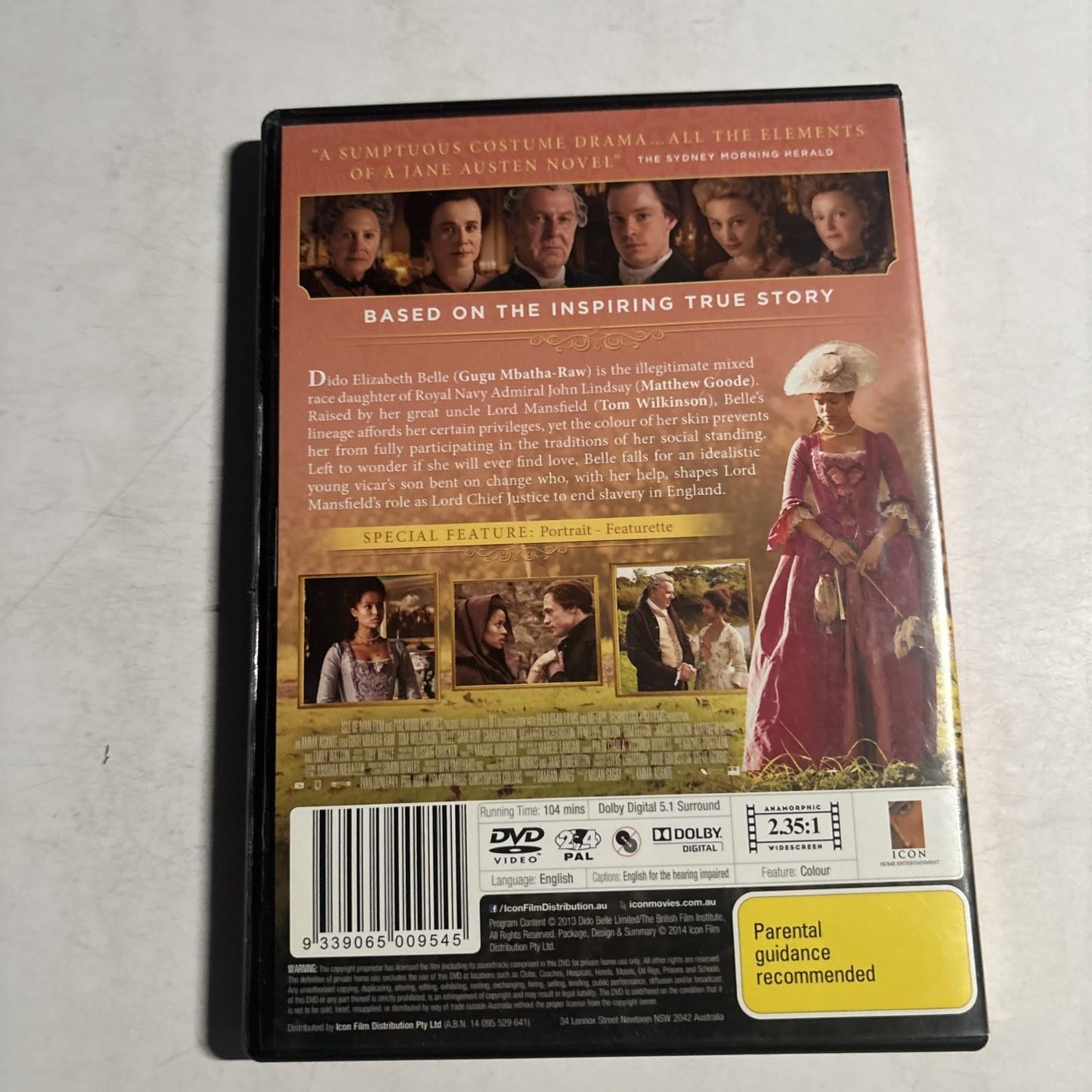 Belle (DVD, 2013) Gugu Mbatha to Raw, Tom Wilkinson, Emily Watson, Region 4,2