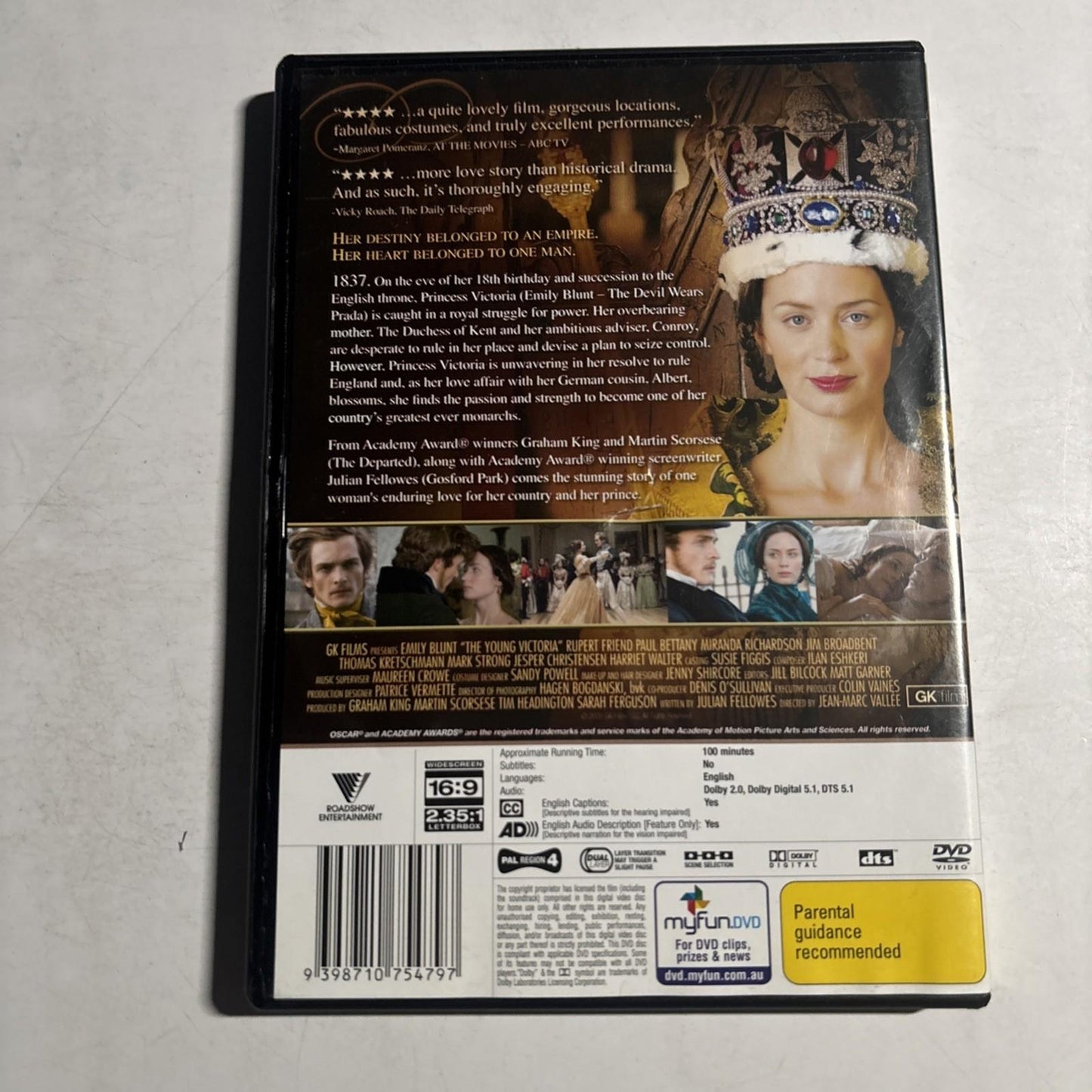 The Young Victoria (DVD, 2009) Emily Blunt, Rupert Friend Region 4