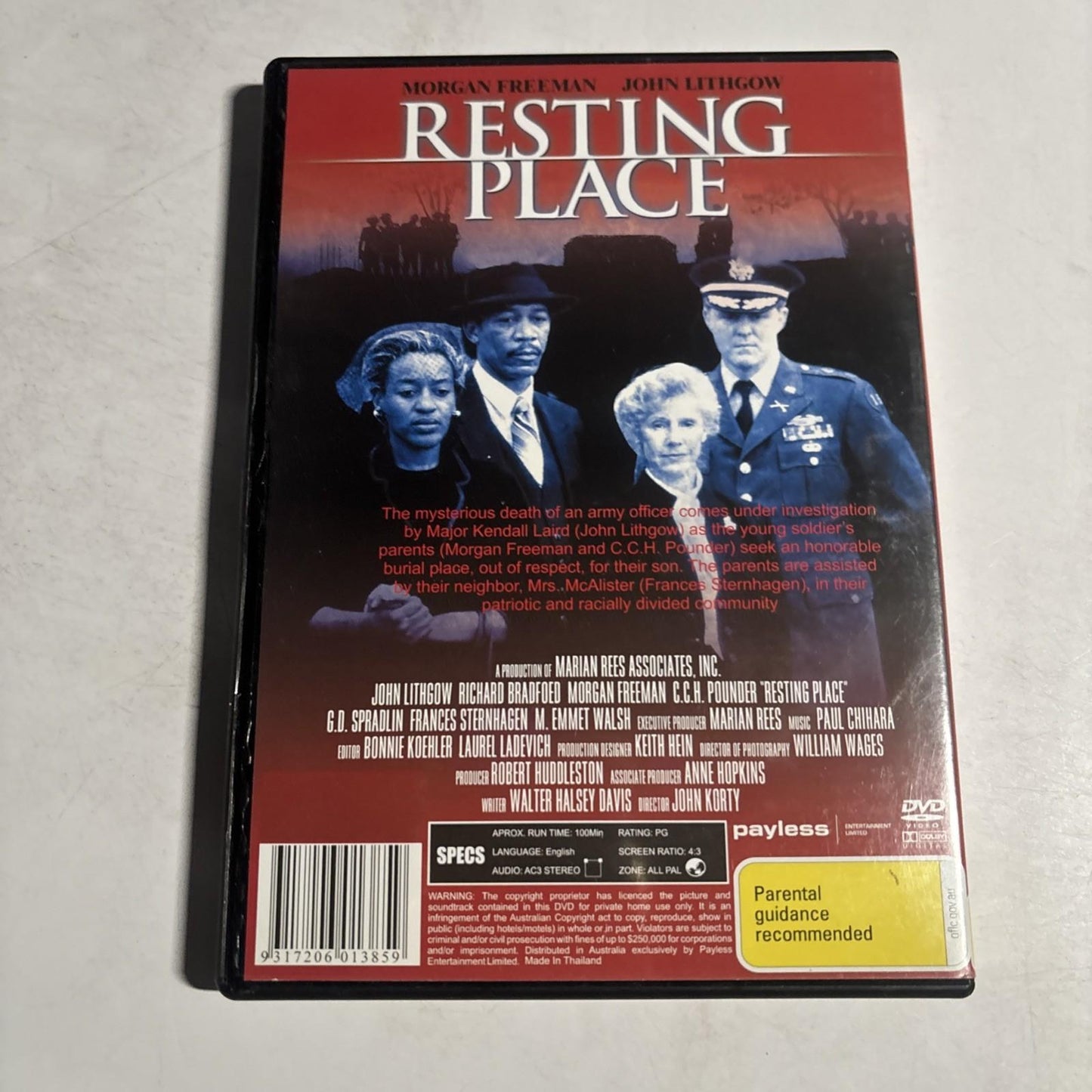 Resting Place (DVD, 1986) Morgan Freeman, John Lithgow All Regions