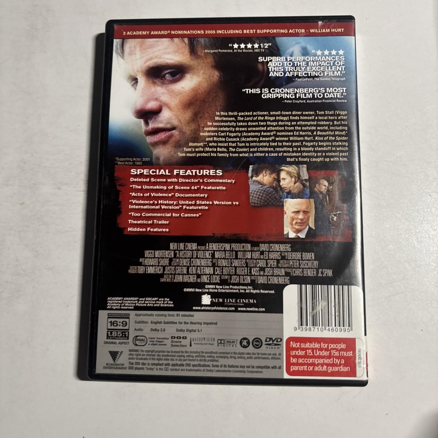 A History of Violence (DVD, 2005) Viggo Mortensen, Ed Harris Region 4