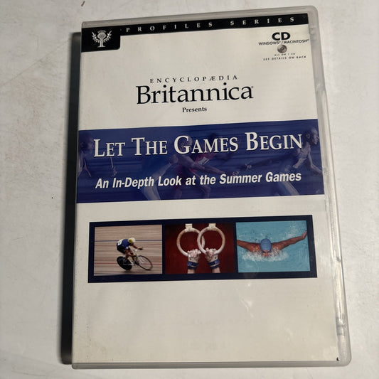 Encyclopaedia Britannica Presents: Let The Games Begin PC Mac CD-ROM Win98