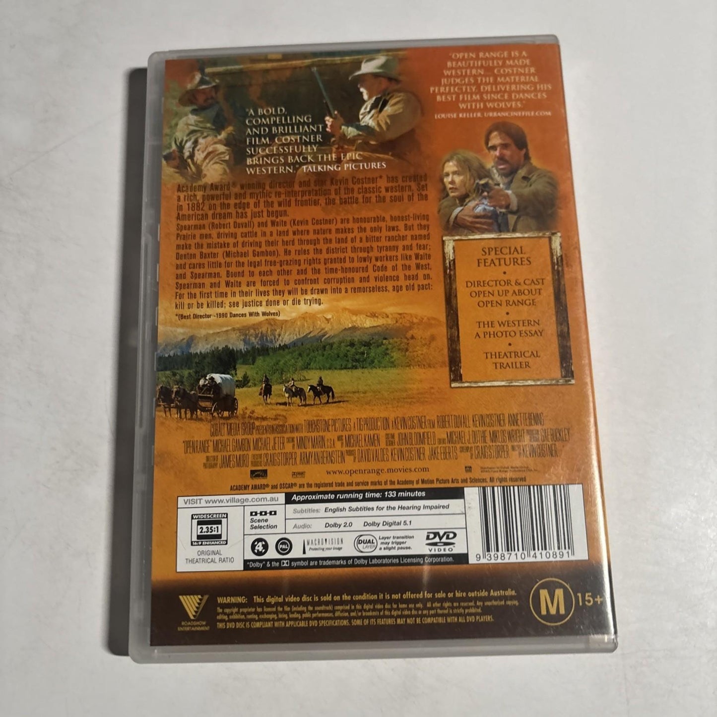 Open Range (DVD, 2003) Robert Duvall, Kevin Costner Region 4