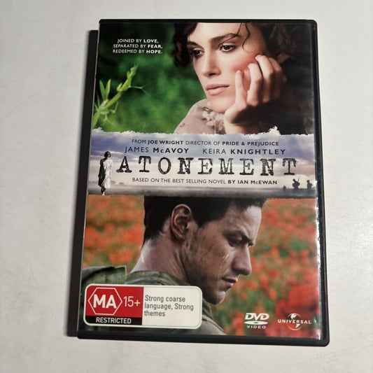 Atonement (DVD, 2007) James McAvoy, Kiera Knightley Region 4,2 NEW